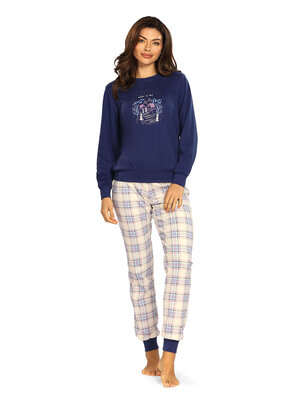 Comtessa Dames pyjama interlock - navy