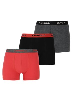 O'Neill Heren Boxershorts 3-pack - coral grey black