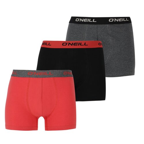 O'Neill Heren Boxershorts 3-pack - coral grey black O'Neill Heren Boxershorts 3-pack - coral grey black