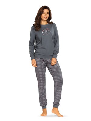 Comtessa Dames pyjama interlock - grijs