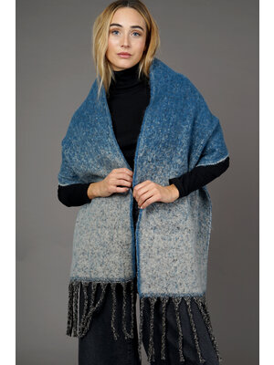 Texo Dames wintersjaal - blauw