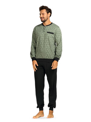Comte Heren pyjama katoen - groen modern