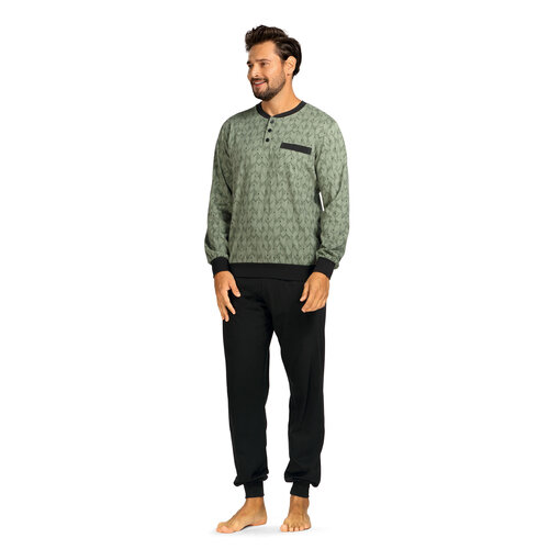 Comte Heren pyjama katoen - groen modern