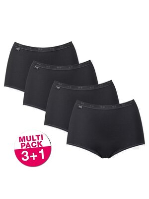 Sloggi Sloggi Basic+ Maxi slips zwart - 4 stuks voordeelpack Sloggi Sloggi Basic+ Maxi slips zwart - 4 stuks voordeelpack