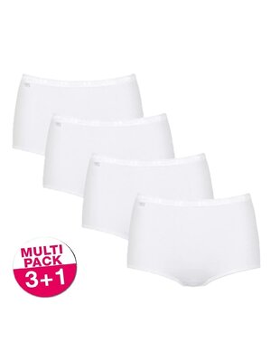 Sloggi Sloggi Basic+ Maxi slips wit - 4 stuks voordeelpack Sloggi Sloggi Basic+ Maxi slips wit - 4 stuks voordeelpack