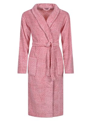 Cocodream Badjas dames fleece - roze print