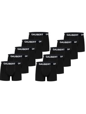 Gaubert Heren boxershorts katoen - 10-pack zwart