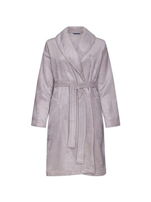 Pastunette Dames badjas flannel fleece - licht zalm