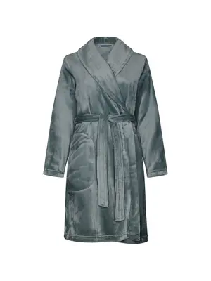 Pastunette Dames badjas flannel fleece - groen