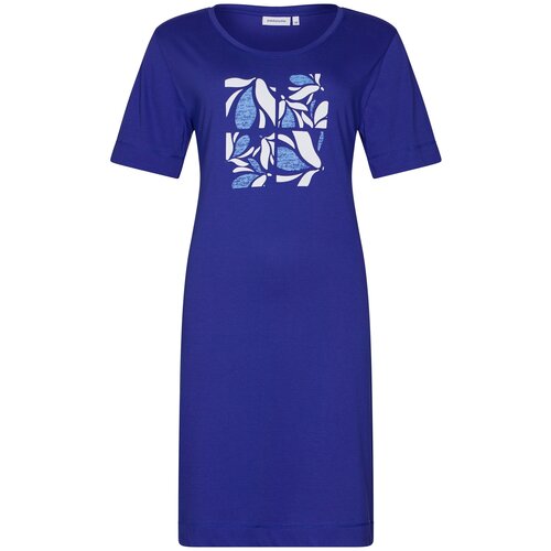 Pastunette Nachthemd dames korte mouw - blauw fantasieprint