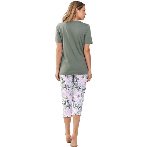 Pastunette Dames pyjama capri broek - flower green