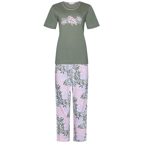 Pastunette Dames pyjama capri broek - flower green