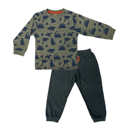 Outfitter Jongens pyjama katoen dino's - groen