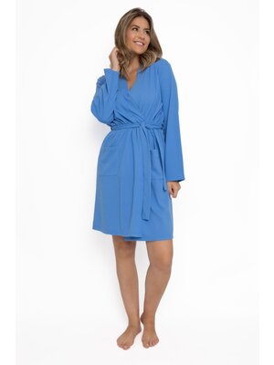 Cocodream Dames ochtendjas - blauw