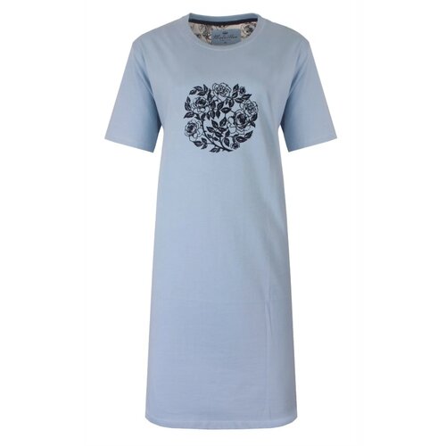 Medaillon Dames nachthemd katoen - blauw
