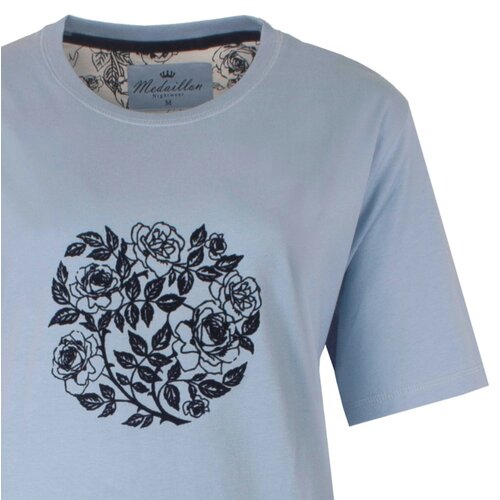 Medaillon Dames nachthemd katoen - blauw