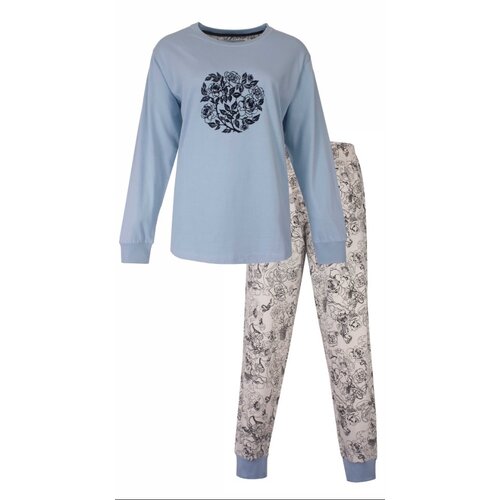 Medaillon Dames pyjama katoen - blauw