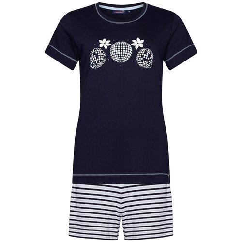 Rebelle by Pastunette Dames shortama katoen - blauw dancing queen