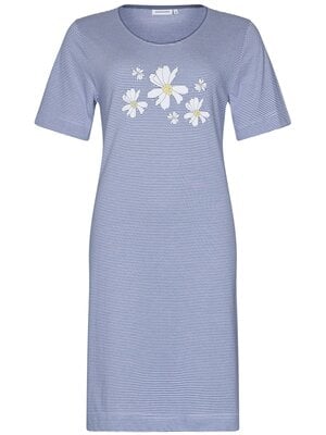 Pastunette Dames zomer nachthemd katoen - blauw gestreept
