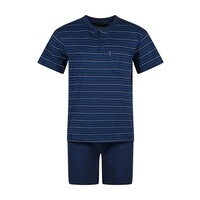 Heren shortama katoen - blauw gestreept