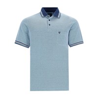 Heren poloshirt piqué - aqua blauw