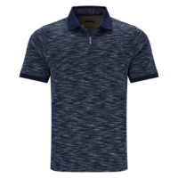 Heren poloshirt met rits -  premium kwaliteit- donkerblauw