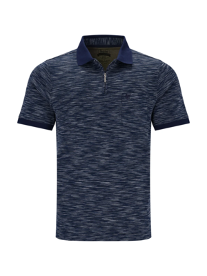Hajo Heren poloshirt met rits -  premium kwaliteit- donkerblauw