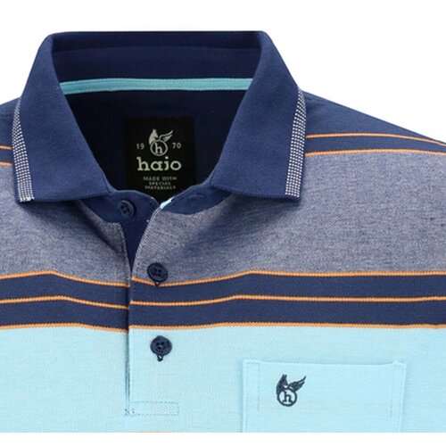 Hajo Heren poloshirt -  premium kwaliteit - gestreept