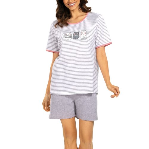 Comtessa Dames shortama katoen - kitty grey