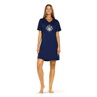 Dames nachthemd korte mouw - donkerblauw