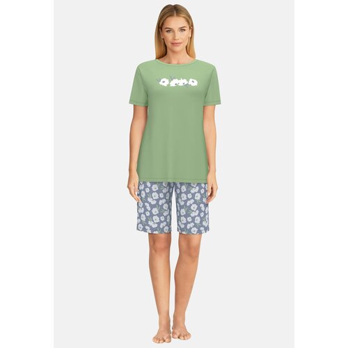 Götzburg Dames shortama - flower - groen Götzburg Dames shortama - flower - groen