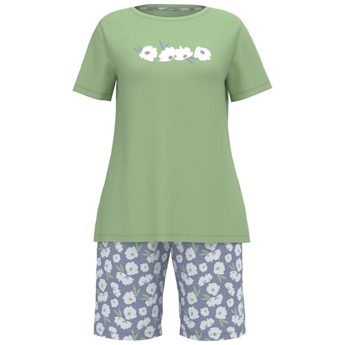 Götzburg Dames shortama - flower - groen Götzburg Dames shortama - flower - groen