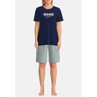 Dames shortama - good night - donkerblauw
