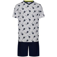 Heren shortama padellen - grijs blauw