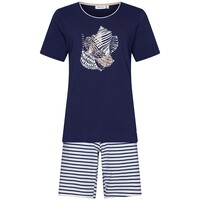 Dames shortama katoen - sea breeze
