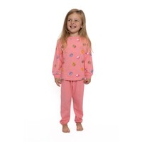 Meisjes pyjama katoen macarons - roze