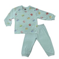 Meisjes pyjama katoen macarons - mintgroen