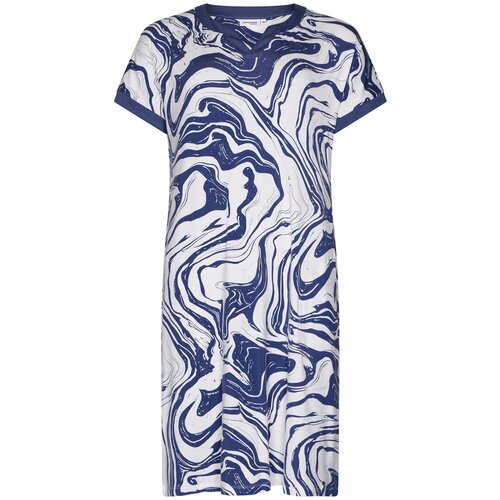 Pastunette Pastunette premium - nachthemd korte mouw - marble blue