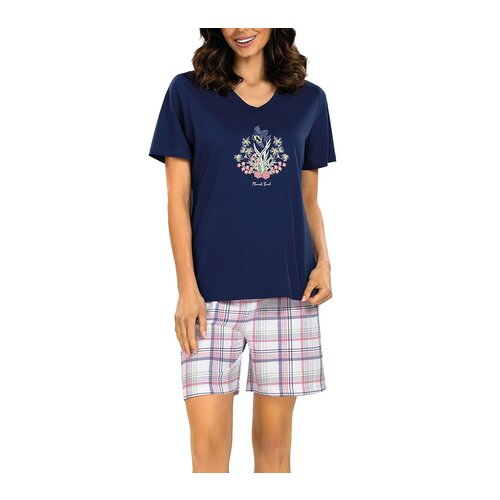 Comtessa Dames shortama katoen - blauw