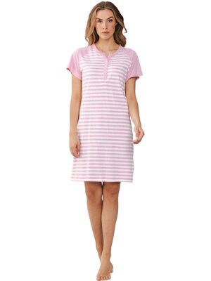 Pastunette Dames Nachthemd - Light Pink - katoen