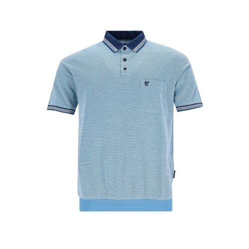 Hajo Heren poloshirt piqué - aqua blauw