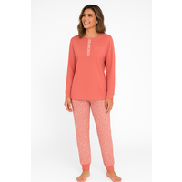 Dames pyjama katoen - peach