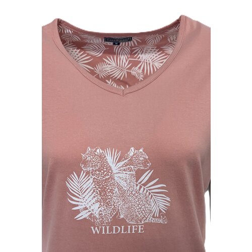 Cocodream Dames pyjama katoen - roze - wildlife