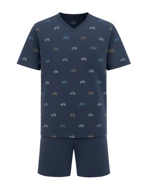 Outfitter Heren shortama bike - blauw