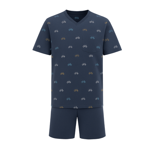 Outfitter Heren shortama bike - blauw Outfitter Heren shortama bike - blauw