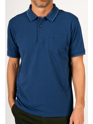 Pre End Heren poloshirt regular fit - Star Blue gemêleerd