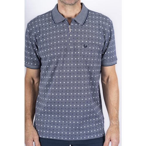 Pre End Heren poloshirt met rits- regular fit - grey