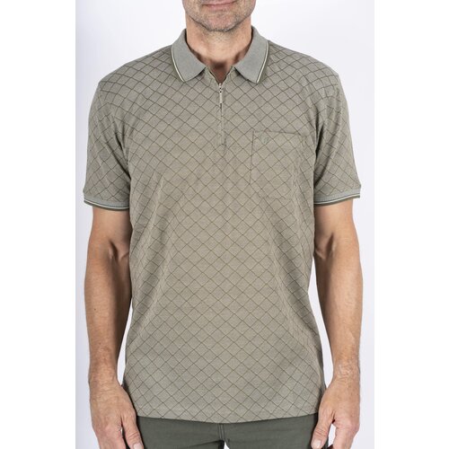 Pre End Heren poloshirt met rits- regular fit - light green