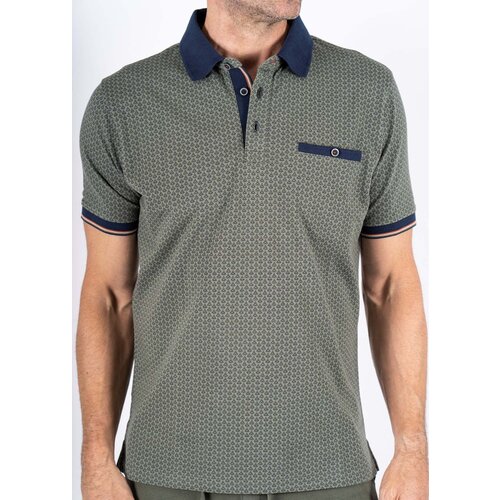 Pre End Heren poloshirt regular fit - donkergroen - allover print