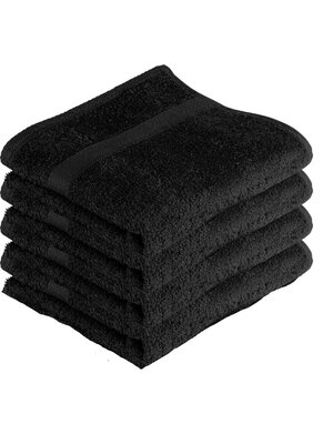 Tiseco Home Studio Handdoeken - set van 4 - zwart